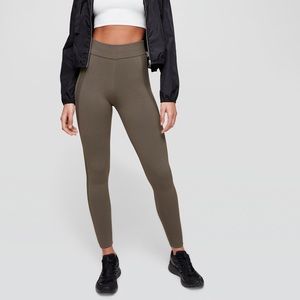 Olive green Aritzia group babaton Val leggings.